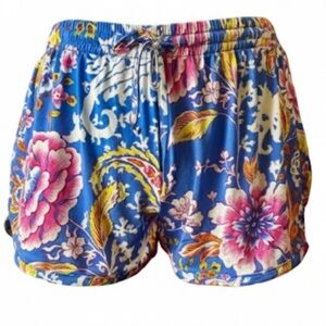 Etro Milano Floral Drawstring Shorts Size Large Excellent Condition!